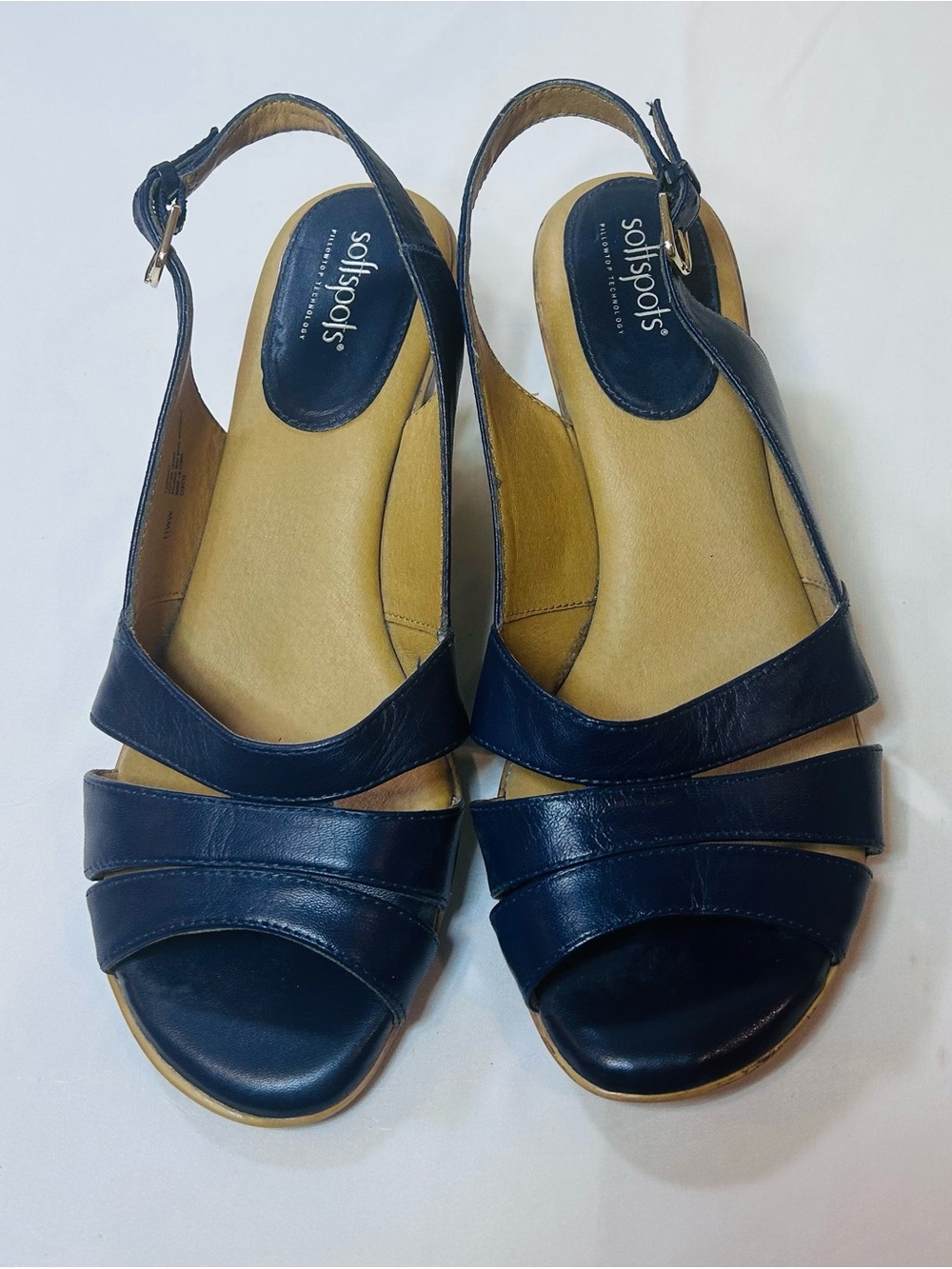 Softspots Women’s Neima Sandals Navy Blue With Pillow top Technology NWOT S: 11W